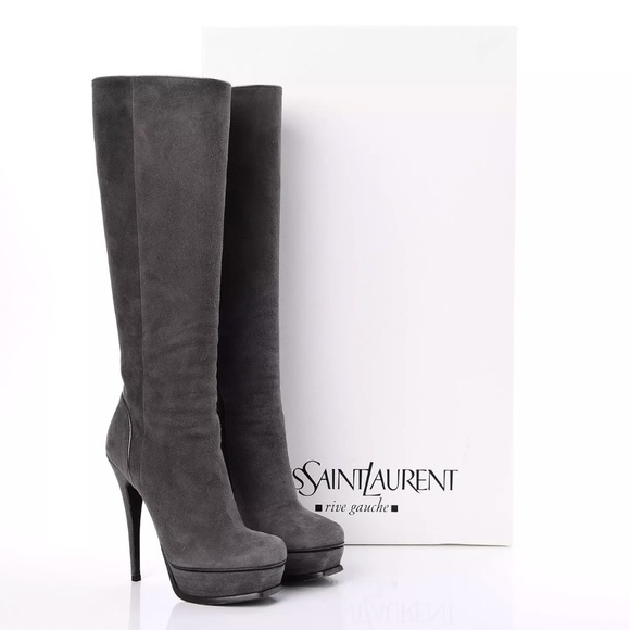 ysl suede boots